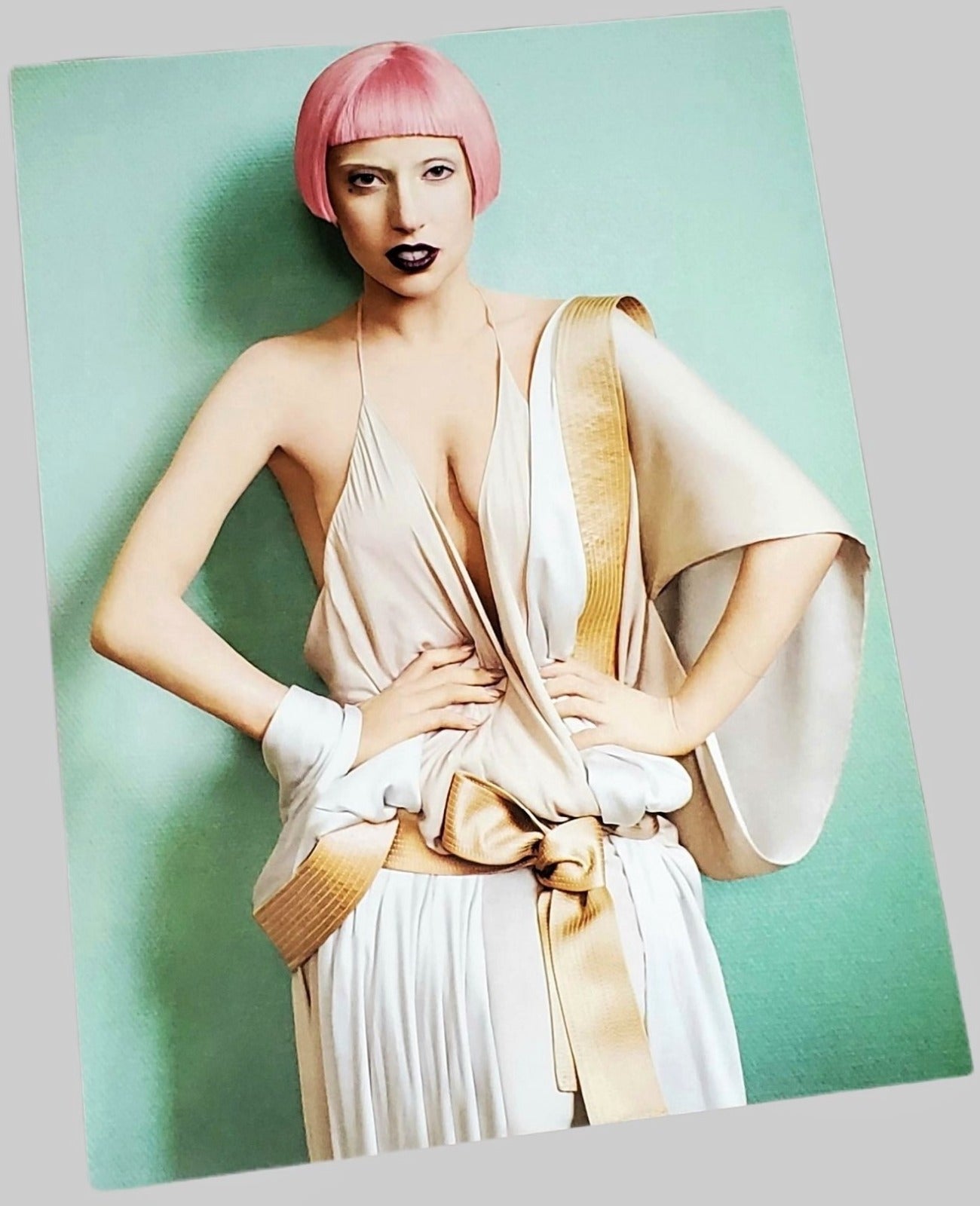 Lady Gaga photograph Vogue March 2011. Photograph page featured in Vogue x Music book  available in area51gallery
