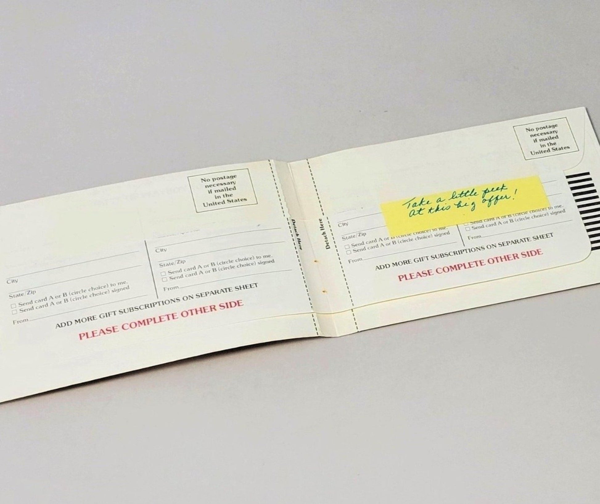 Original 1978 Playboy subscription envelope sold by area51gallery