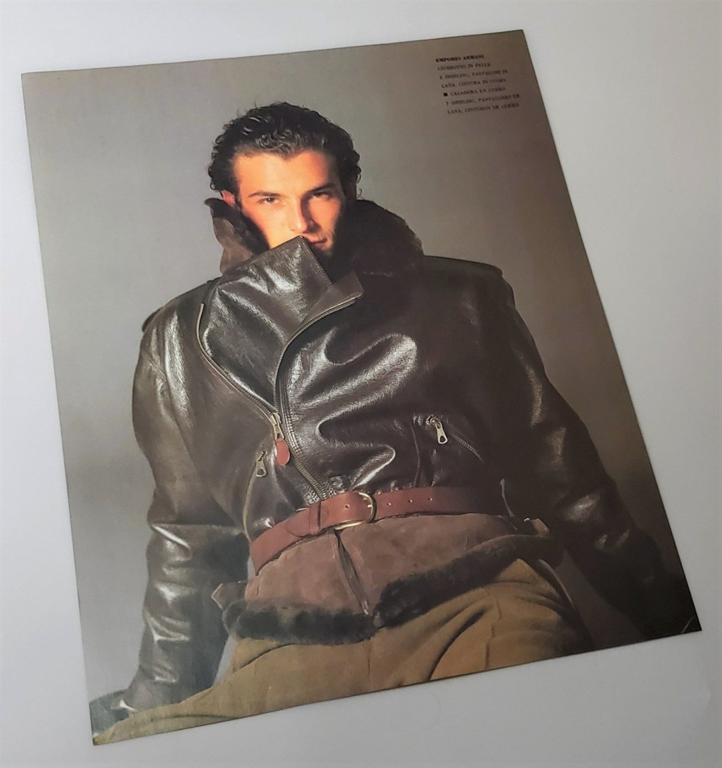 Original vintage 1989 Emporio Armani ad featured in L'UOMO magazine