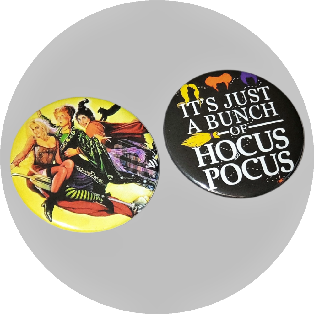 It's Just A Bunch Of Hocus Pocus handcrafted 2PC 2.25" round magnet set