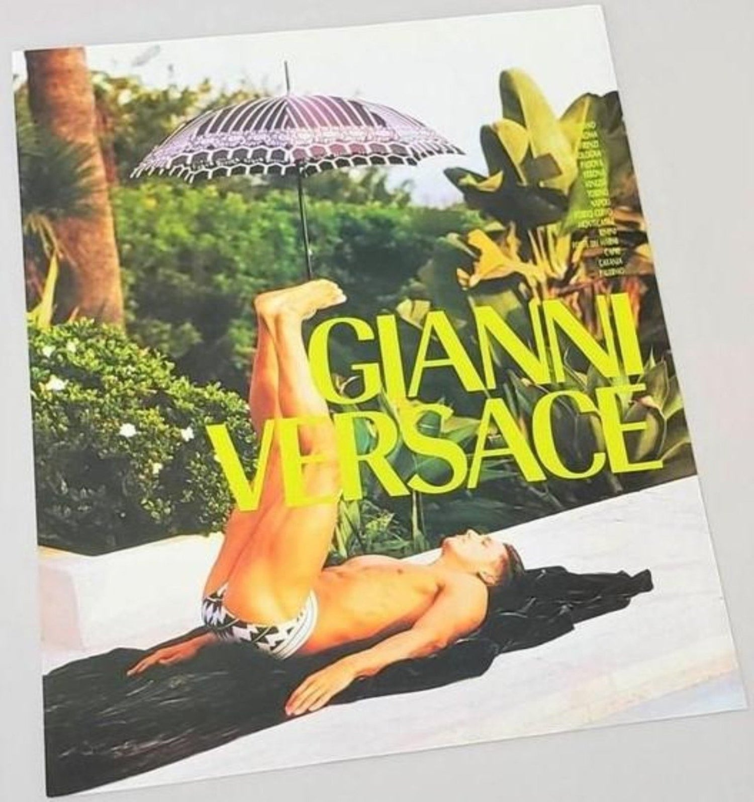 Original vintage 1989 Gianni Versace ad featured in L'UOMO magazine