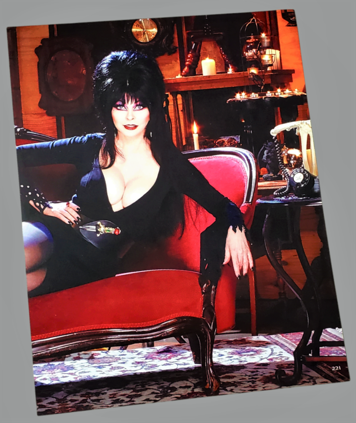 Elvira Mistress of The Dark Red Settee  For Sale In AREA51GALLERY New Orleans