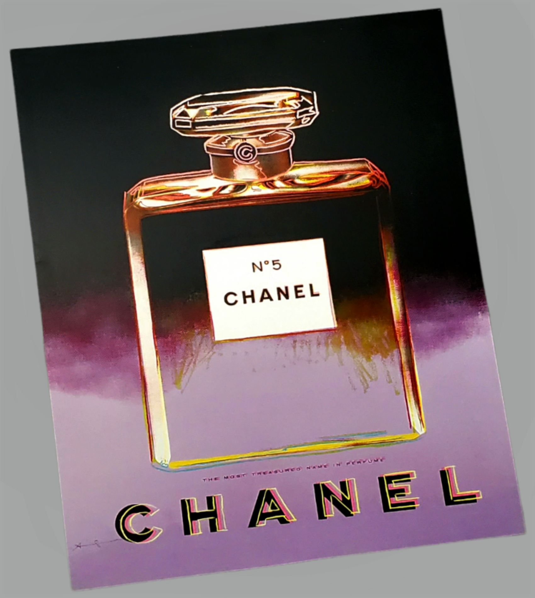 Chanel No.5 Purple Andy Warhol Art Print For Sale In AREA51GALLERY New Orleans  