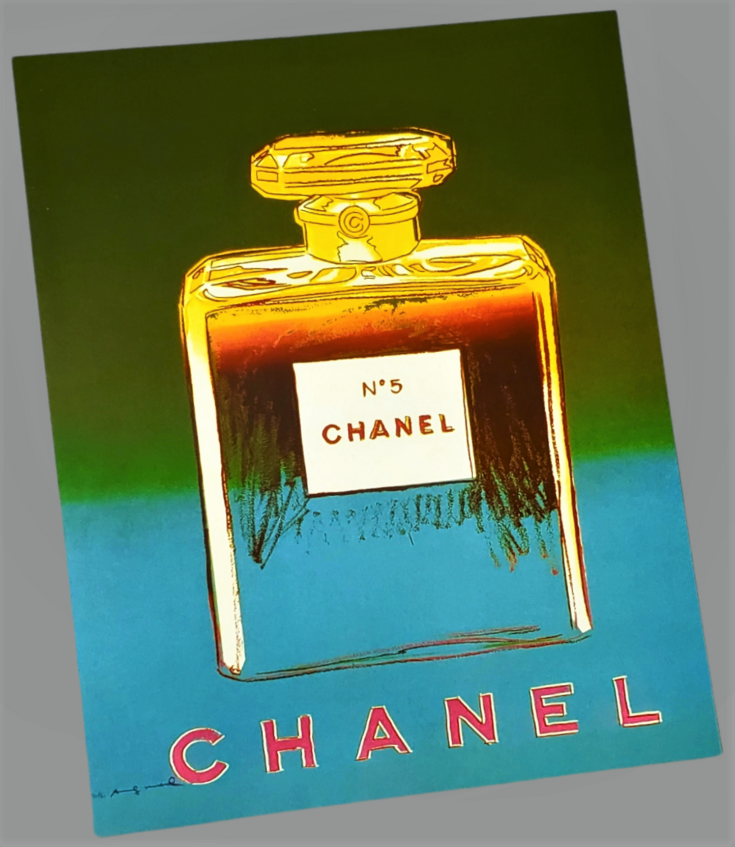 Chanel No.5 Green Andy Warhol Art Print Available In AREA51GALLERY New Orleans