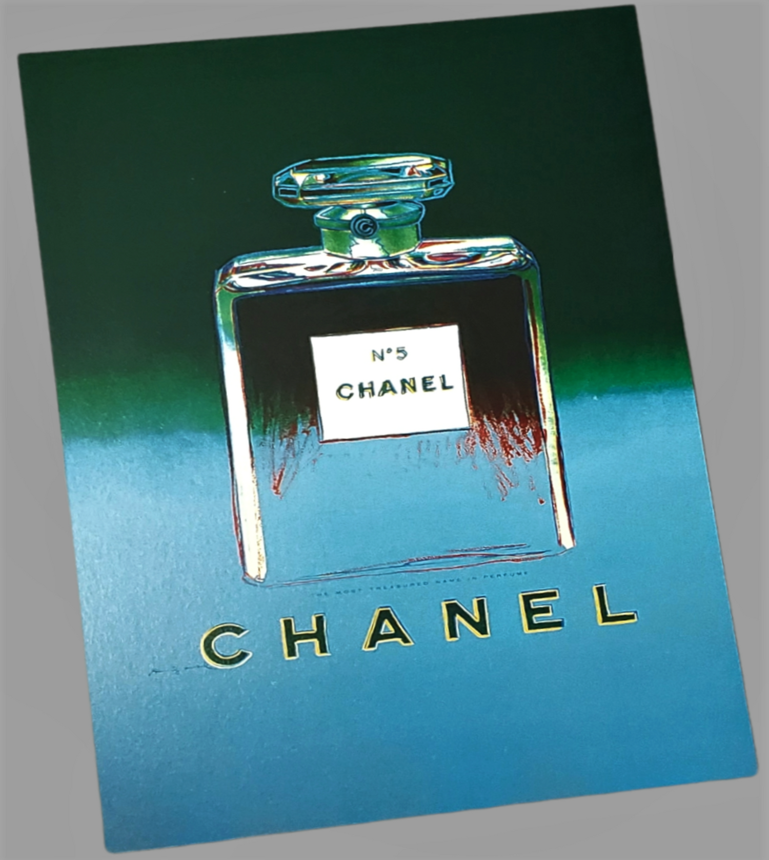 Chanel No.5 Teal Andy Warhol Home Décor Art – AREA51GALLERY