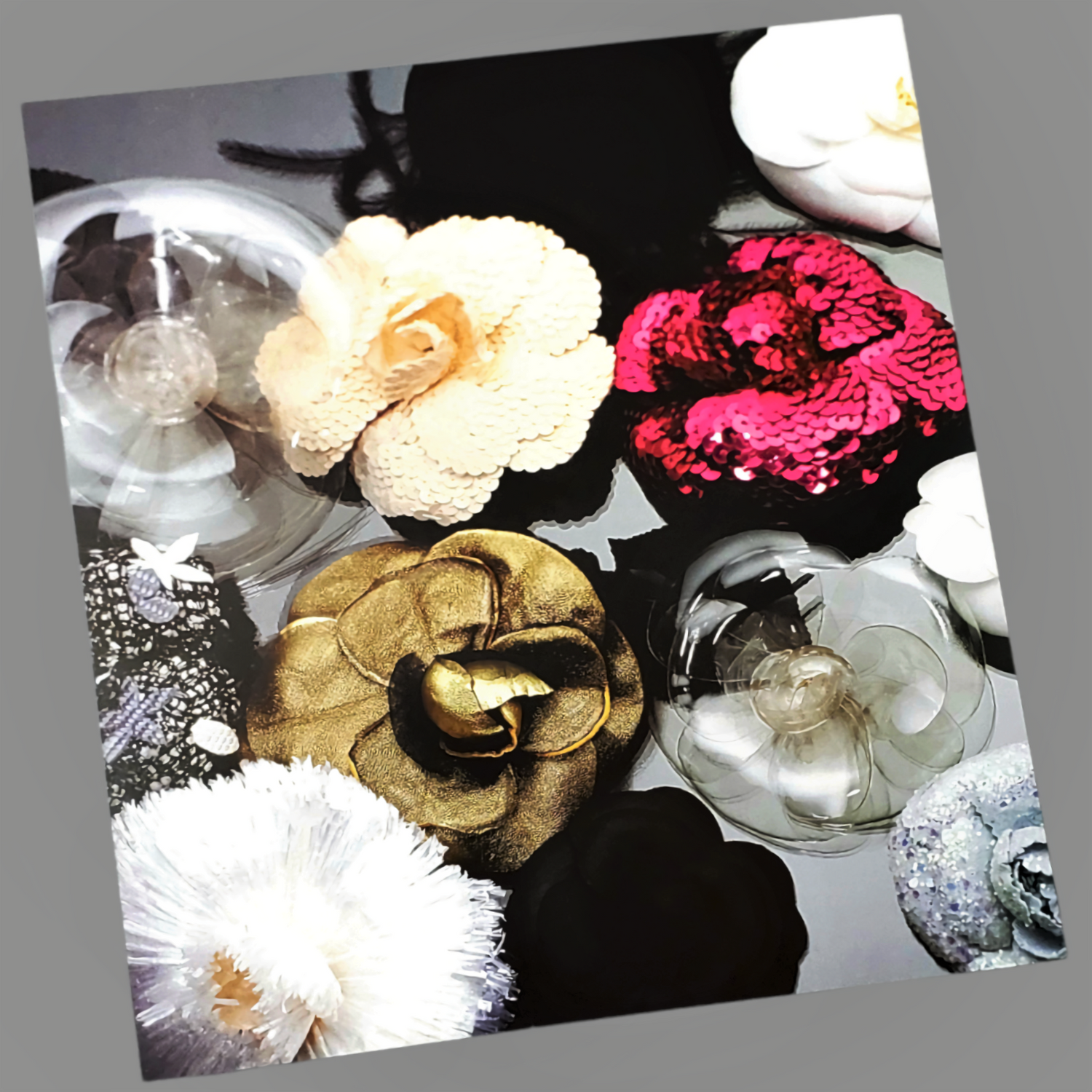 Coco Chanel Silk Camellia Brooch Art Print Enamel Jewelry – AREA51GALLERY
