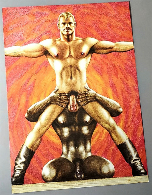 Tom Of Finland Vitruvian Man Poster For Sale in AREA51GALLERY New orleans