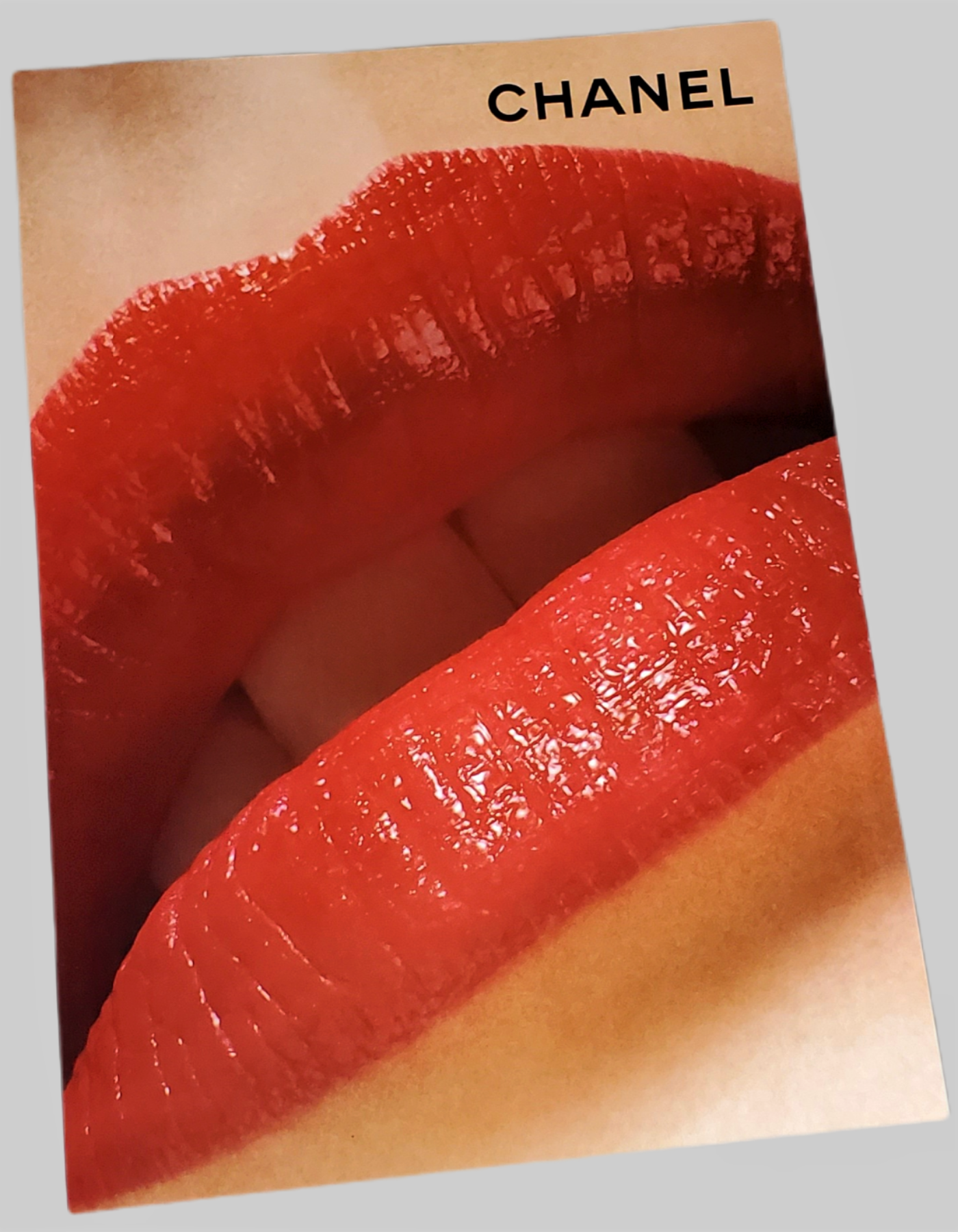 Authentic Chanel Rouge Coco Lip Color advertisement page featured in 2012 fashion issue of Vogue magazine available in area51gallery