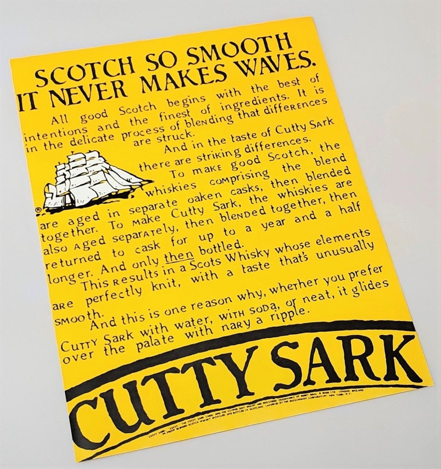 Original 1978 Cutty Sark ad featured in Playboy magazine