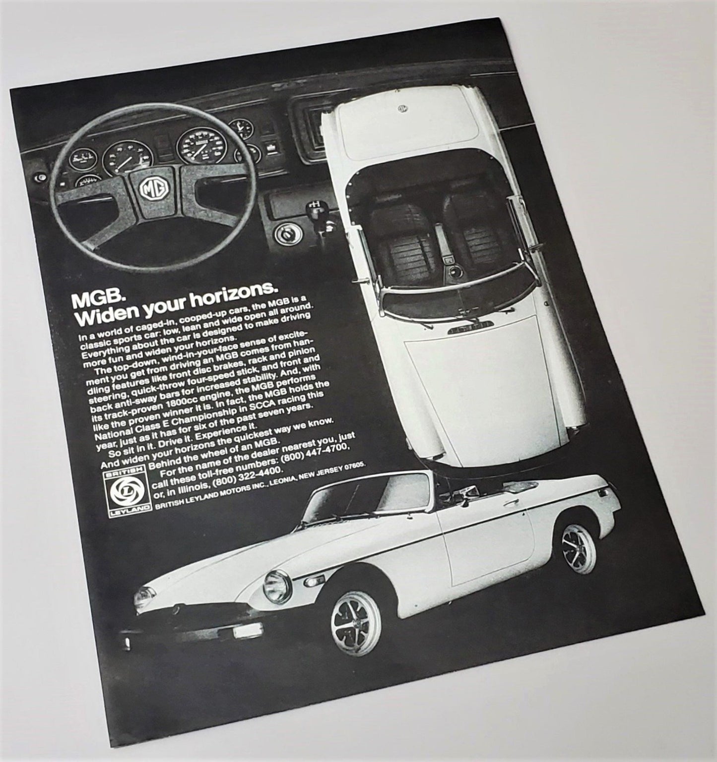 Original 1978 MGB ad featured in Playboy magazine