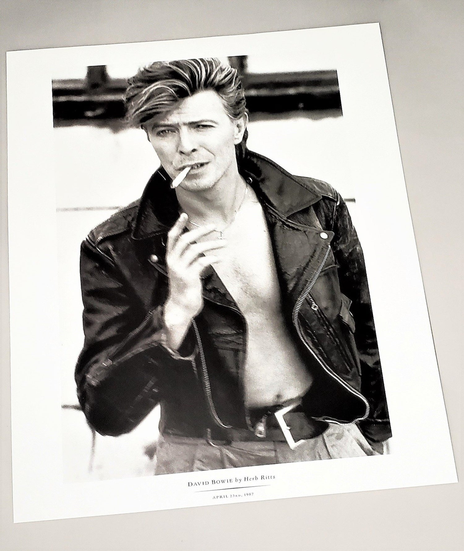 David Bowie photographed by Herb Ritts in 1987 featured in Rolling Stone: The Photographs book
