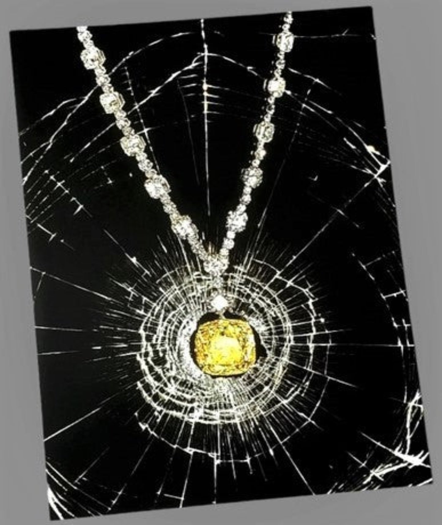 Tiffany and Co. Truman Capote Yellow Diamond Pendant Art print Available In AREA51GALLERY New Orleans 