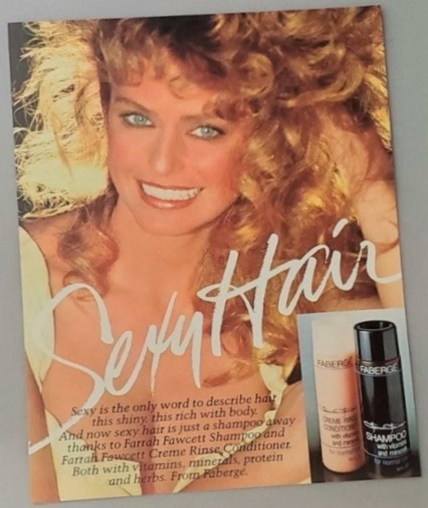 Farrah Fawcett Shampoo Advertisement Print For Sale in AREA51GALLERY New Orleans