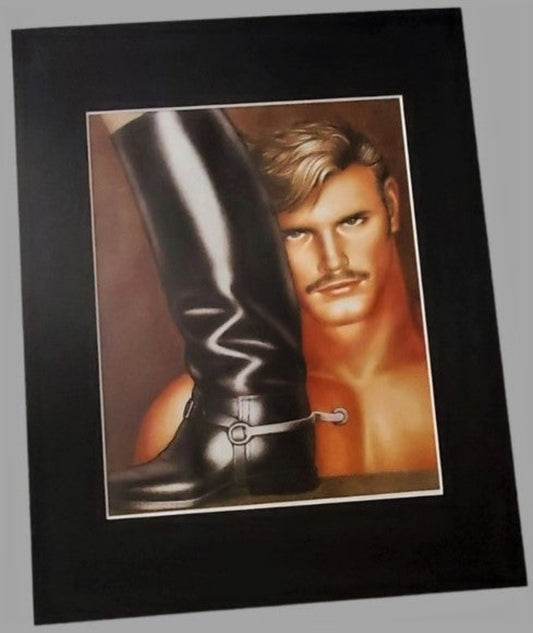 Tom Of Finland A Man And His Boot Matted Print For Sale In AREA51GALLERY New Orleans 