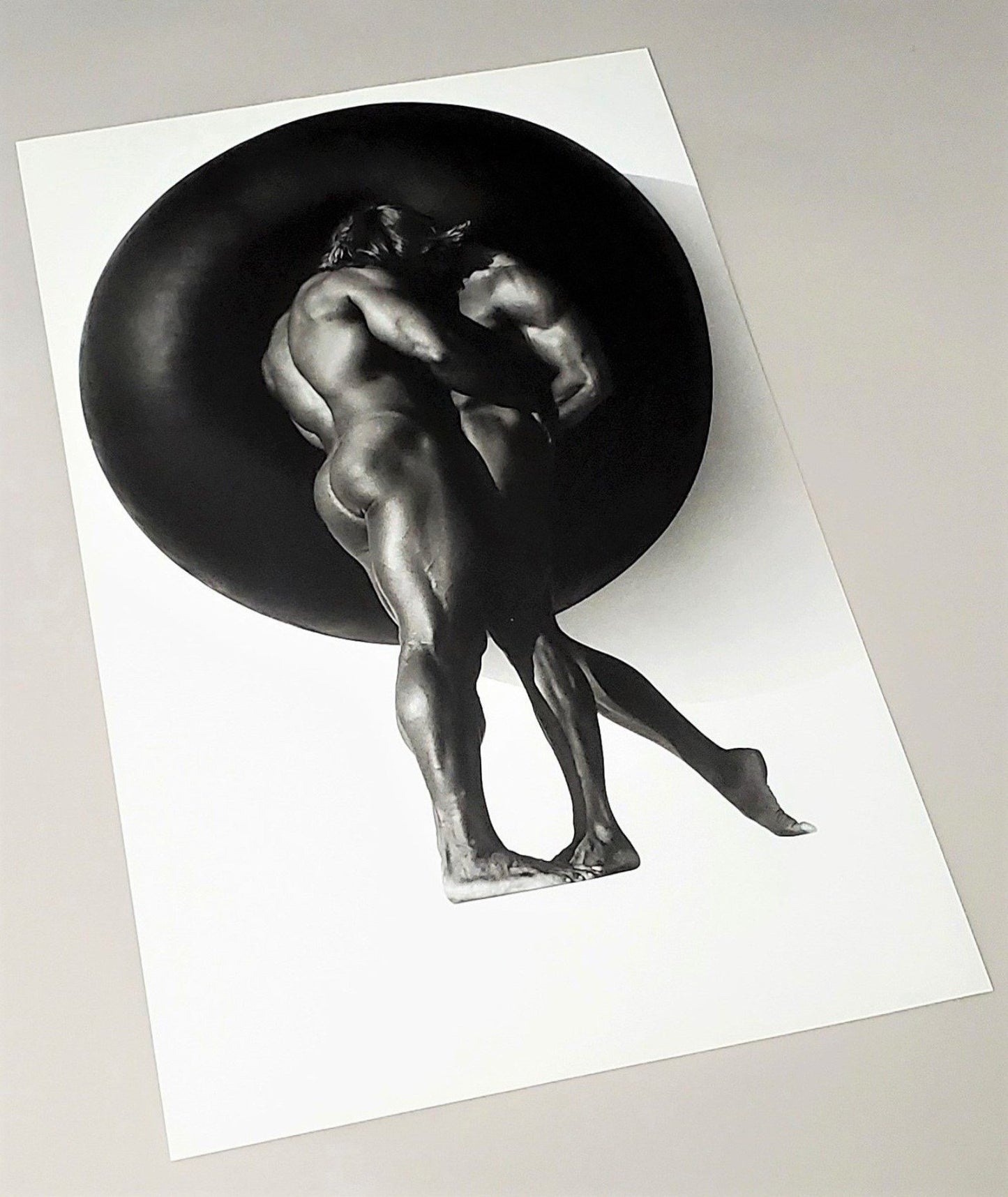 Original Herb Ritts photography page featured in 1991 Duo hardcover book