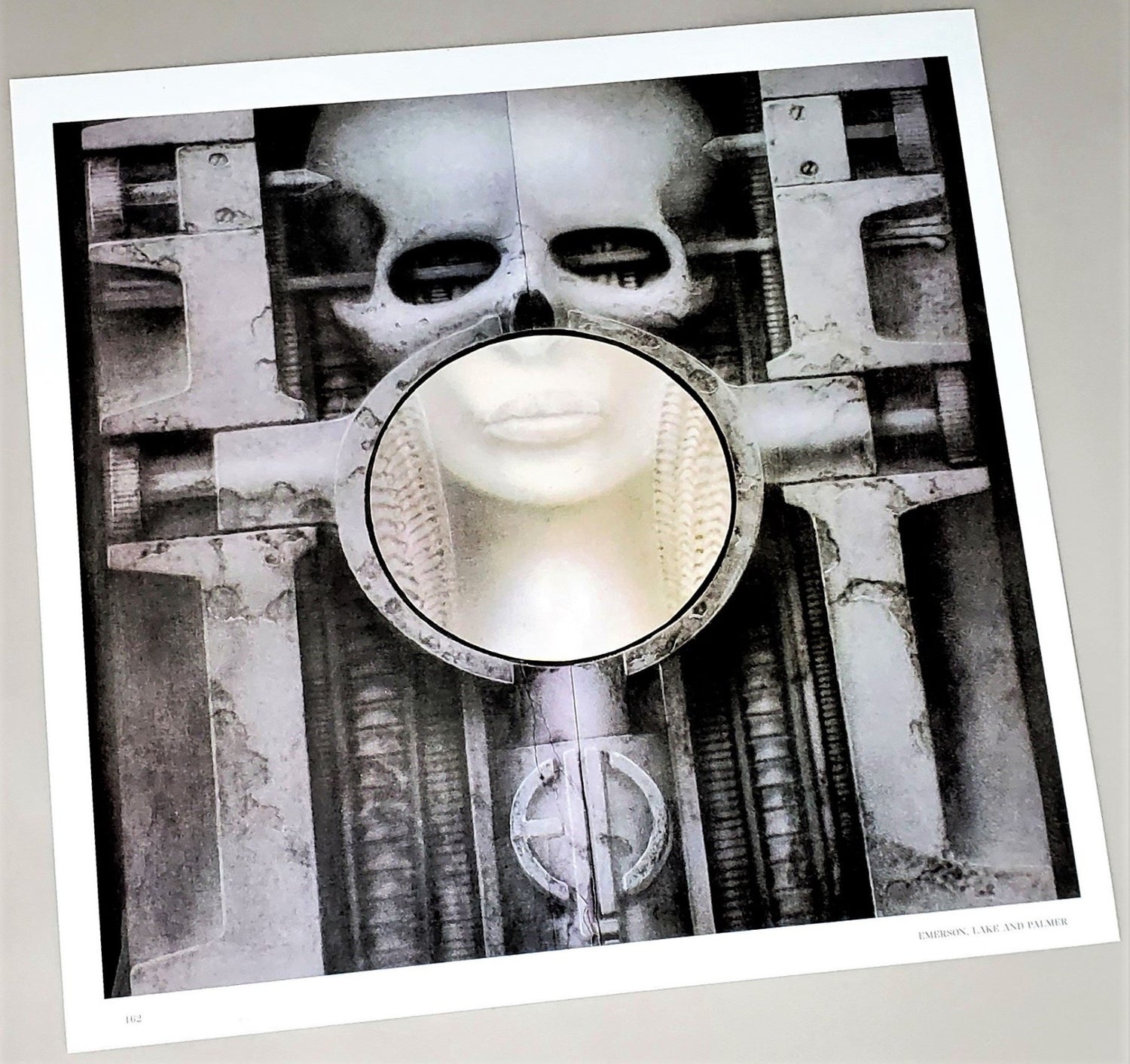 Emerson, Lake And Palmer 1973 Brain Salad Surgery album cover art page featured in Rock Covers 2014
