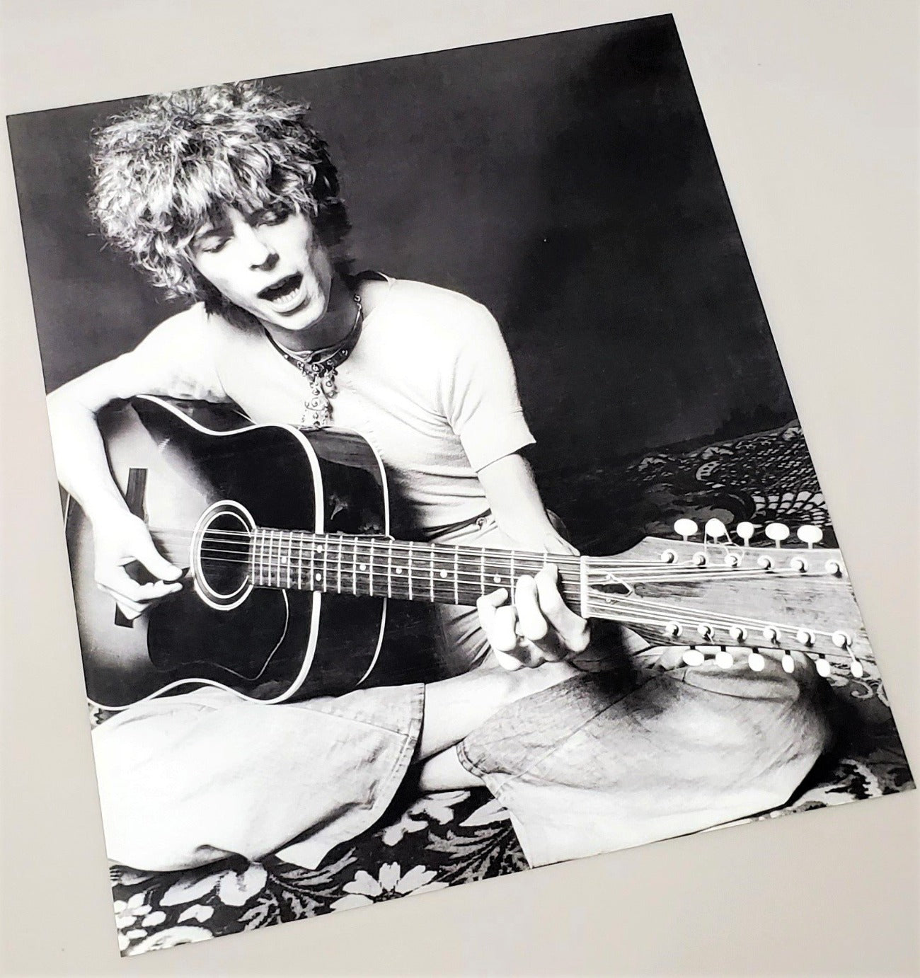 Original photograph page featured in 2010 David Bowie hardcover book by Jeff Hudson